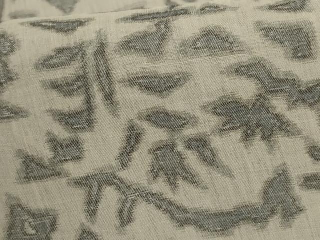 平和屋着物＊夏物　小千谷ちぢみ　幾何学文様　麻　逸品　AABH3170jd