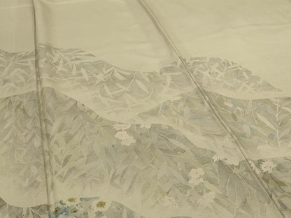 平和屋着物＊夏物 訪問着 絽 草花文 三越扱い 正絹 逸品 AABH3171jd