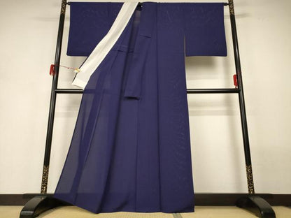 平和屋着物＊夏物 色無地 絽 深紫色 正絹 逸品 AABH3173jd