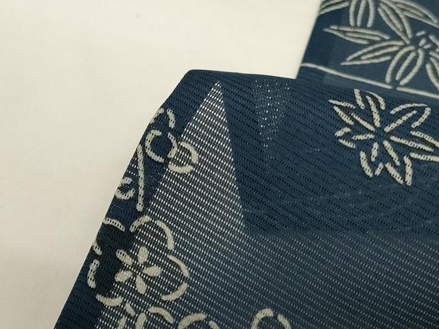 平和屋着物＊夏物 小紋 絽 流水花文 洗える着物 AABH3177jd
