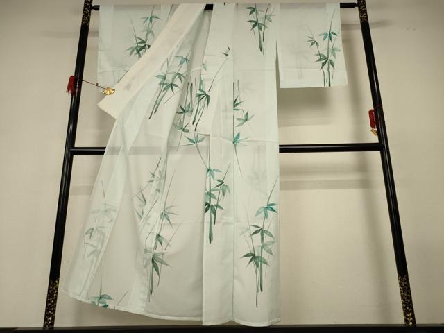 平和屋着物＊夏物　小紋　絽　笹竹文　洗える着物　AABH3180jd 平和屋着物＊夏物 小紋 絽 笹竹文 洗える着物 AABH3180jd
