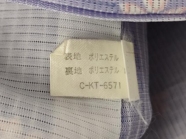 平和屋着物＊夏物 小紋 絽 舞桜文 洗える着物 AABH3184jd