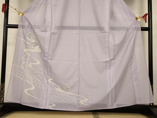 平和屋着物＊夏物 訪問着 絽 鴛鴦文 洗える着物 AABH3185jd