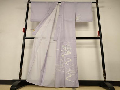 平和屋着物＊夏物 訪問着 絽 鴛鴦文 洗える着物 AABH3185jd