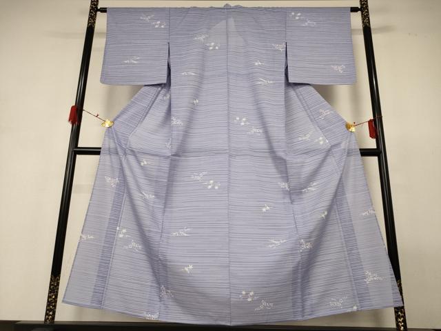 平和屋着物＊夏物　小紋　絽　草花文　洗える着物　AABH3186jd 平和屋着物＊夏物 小紋 絽 草花文 洗える着物 AABH3186jd