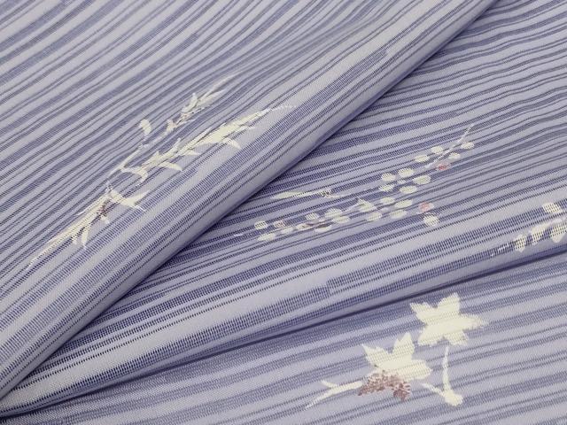 平和屋着物＊夏物　小紋　絽　草花文　洗える着物　AABH3186jd 平和屋着物＊夏物 小紋 絽 草花文 洗える着物 AABH3186jd