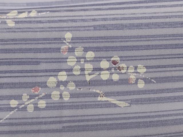 平和屋着物＊夏物　小紋　絽　草花文　洗える着物　AABH3186jd 平和屋着物＊夏物 小紋 絽 草花文 洗える着物 AABH3186jd