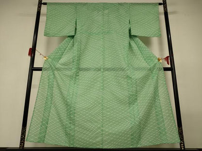 平和屋着物＊夏物 小紋 絽 網目文 洗える着物 AABH3189jd