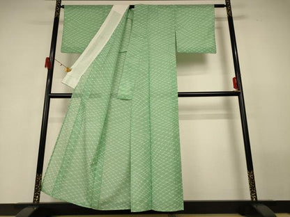 平和屋着物＊夏物 小紋 絽 網目文 洗える着物 AABH3189jd