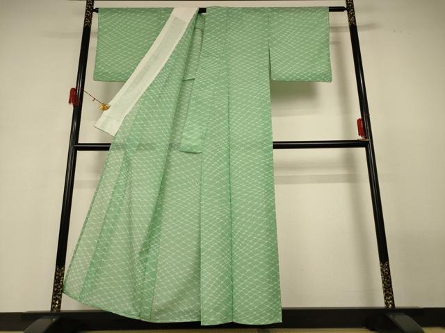 平和屋着物＊夏物 小紋 絽 網目文 洗える着物 AABH3189jd