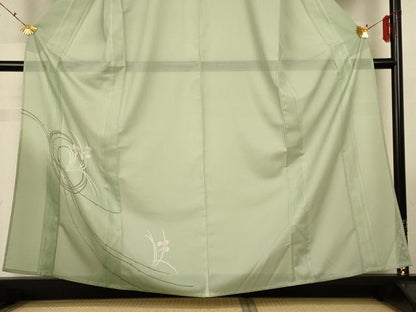 平和屋着物＊夏物 訪問着 絽 草花文 暈し染め 洗える着物 AABH3195jd