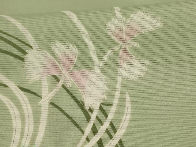 平和屋着物＊夏物 訪問着 絽 草花文 暈し染め 洗える着物 AABH3195jd