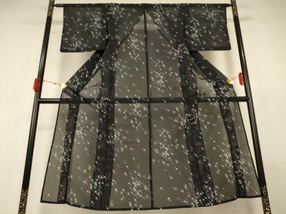 平和屋着物＊夏物 小紋 絽 舞鳥文 洗える着物 AABH3199jd