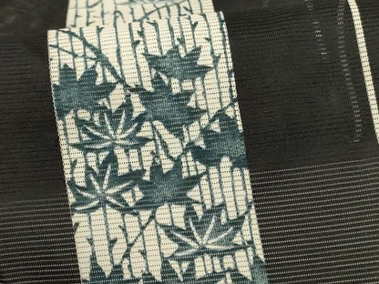 平和屋着物＊夏物 小紋 絽 枝葉間道 洗える着物 AABH3202jd
