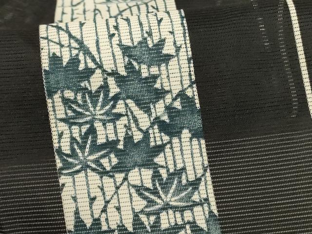 平和屋着物＊夏物 小紋 絽 枝葉間道 洗える着物 AABH3202jd