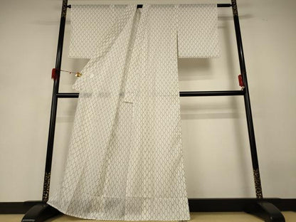 平和屋着物＊夏物 小紋 絽 網目文 洗える着物 AABH3207jd