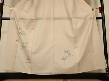 平和屋着物＊夏物 訪問着 絽 流水舞鶴文 洗える着物 AABH3210jd