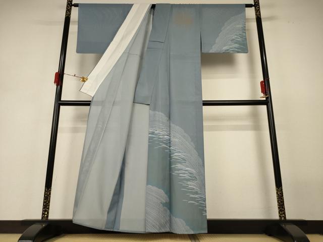 平和屋着物＊夏物　訪問着　絽　流水文　洗える着物　AABH3212jd 平和屋着物＊夏物 訪問着 絽 流水文 洗える着物 AABH3212jd