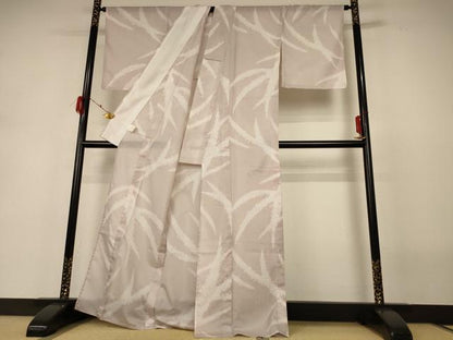 平和屋着物＊夏物 小紋 絽 舞桜文 洗える着物 AABH3214jd
