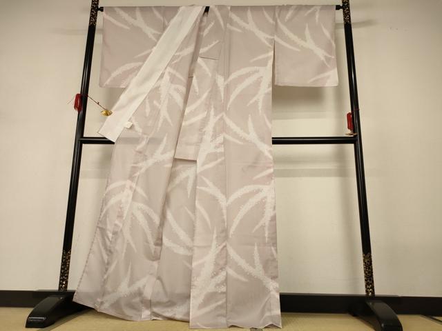 平和屋着物＊夏物 小紋 絽 舞桜文 洗える着物 AABH3214jd
