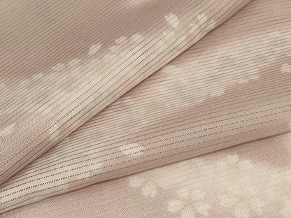 平和屋着物＊夏物 小紋 絽 舞桜文 洗える着物 AABH3214jd