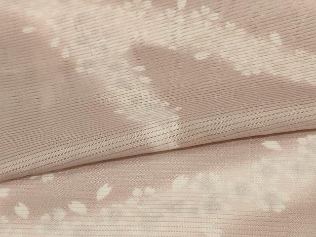 平和屋着物＊夏物 小紋 絽 舞桜文 洗える着物 AABH3214jd