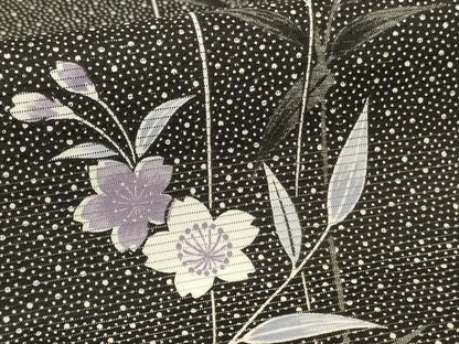 平和屋着物＊夏物 小紋 絽 草花文 洗える着物 AABH3216jd