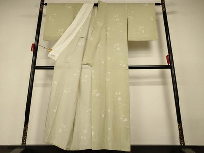 平和屋着物＊夏物 小紋 絽 草花文 やまと誂製 正絹 逸品 AABH3219jd