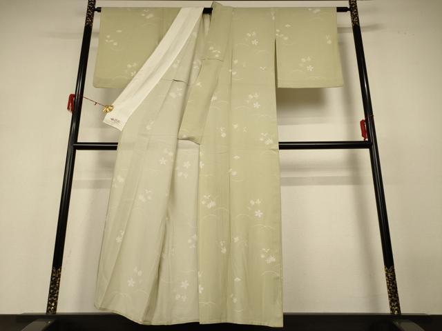 平和屋着物＊夏物 小紋 絽 草花文 やまと誂製 正絹 逸品 AABH3219jd