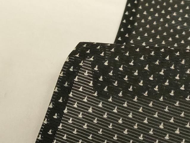 平和屋着物＊夏物　小紋　絽　蚊絣文様　洗える着物　AABH3221jd
