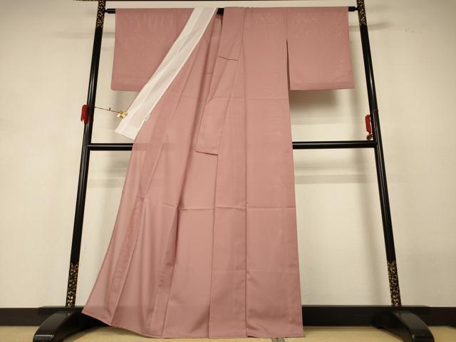 平和屋着物＊夏物　色無地　絽　ときがら茶色　さんび謹製　洗える着物　AABH3222jd