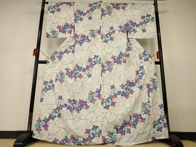 平和屋着物∴夏物　浴衣　草花文　洗える着物　逸品　AABH3229jd 平和屋着物∴夏物 浴衣 草花文 洗える着物 逸品 AABH3229jdの通販 by