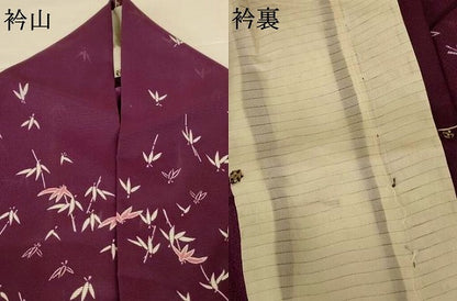平和屋着物＊夏物 小紋 絽 笹文 洗える着物 AABH3233jd