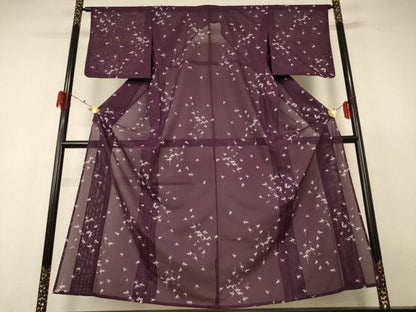 平和屋着物＊夏物 小紋 絽 笹文 洗える着物 AABH3233jd