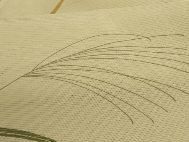 平和屋着物＊夏物 小紋 絽 草葉文 洗える着物 AABH3234jd