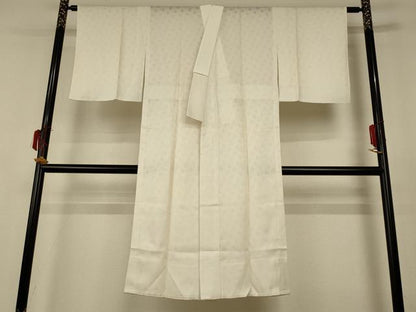 平和屋着物＊夏物 長襦袢 丸文 練色 反端付き 小松ちりめん 正絹 逸品 AABH3235jd