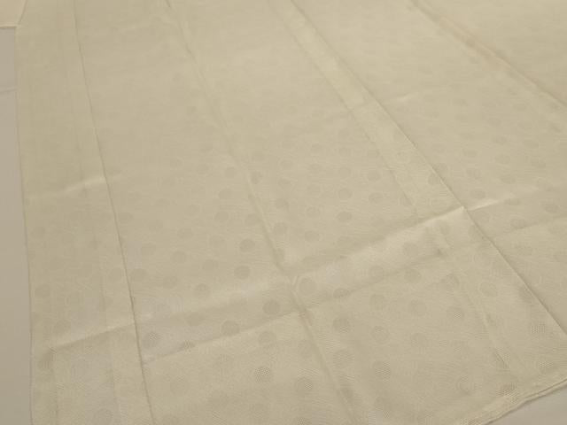 平和屋着物＊夏物 長襦袢 丸文 練色 反端付き 小松ちりめん 正絹 逸品 AABH3235jd
