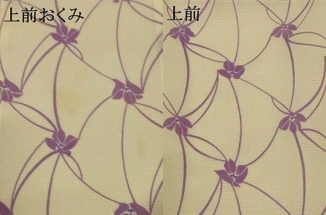 平和屋着物＊夏物　小紋　絽　花格子　洗える着物　AABH3237jd