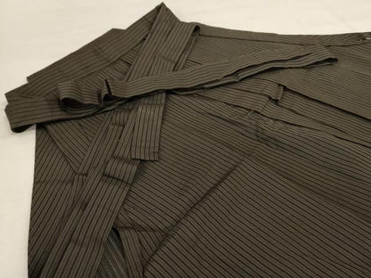 平和屋着物＊夏物 男性 馬乗り袴 縞 正絹 逸品 AABH3239jd