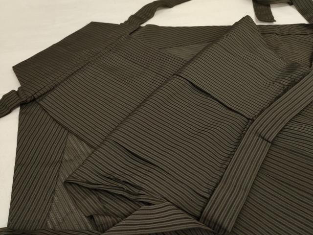 平和屋着物＊夏物 男性 馬乗り袴 縞 正絹 逸品 AABH3239jd