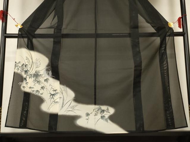 平和屋着物＊夏物 訪問着 絽 草花文 洗える着物 AABH3245jd