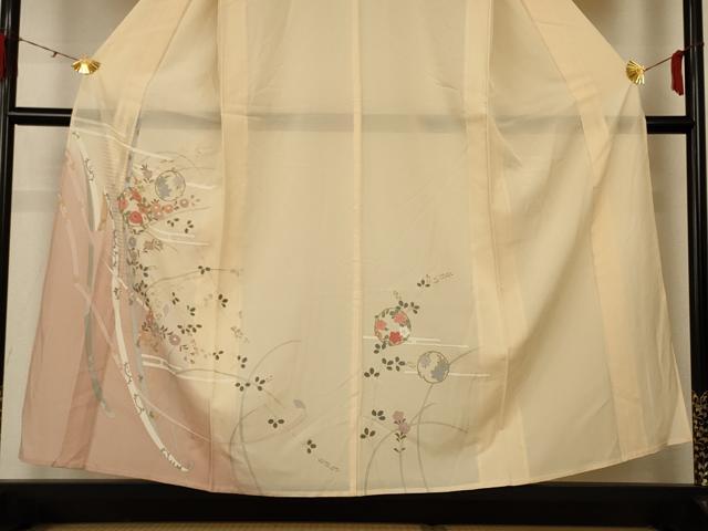 平和屋着物＊夏物 訪問着 絽 花丸文 暈し染め 金彩 正絹 逸品 AABH3247jd