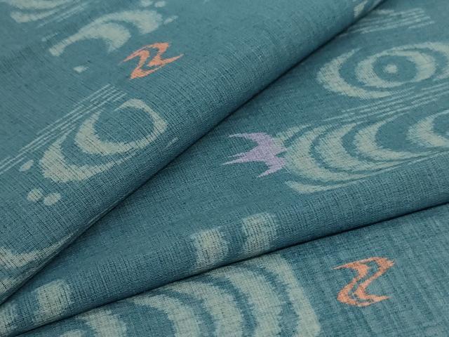 平和屋着物＊夏物 小紋 流水文 正絹 逸品 AABH3248jd