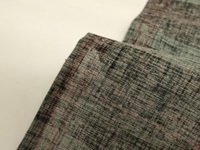 平和屋着物＊夏物　紗紬　格子　正絹　逸品　AABH3252jd