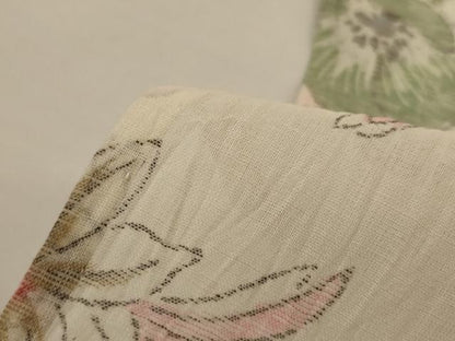 平和屋着物＊夏物 小紋 ちぢみ織 草花文 AABH3253jd