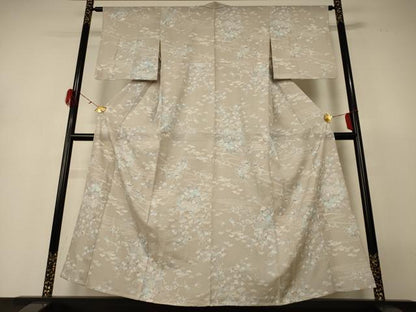 平和屋着物＊夏物 小紋 絽 風景草花文 三越扱い さんび謹製 洗える着物 AABH3254jd