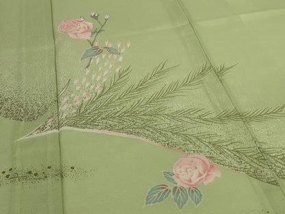 平和屋着物＊夏物 訪問着 絽 枝花文 金彩 正絹 逸品 AABH3256jd
