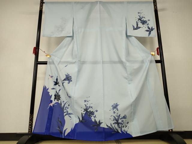 平和屋着物＊夏物　訪問着　絽　花鳥文　洗える着物　AABH3257jd