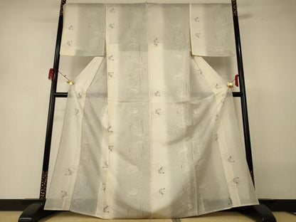 平和屋着物＊夏物　本場大島紬　夏大島　海老　正絹　逸品　AABH3258jd