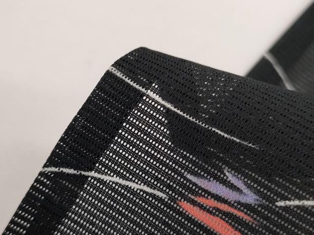 平和屋着物＊夏物 小紋 絽 舞葉文 洗える着物 AABH3260jd
